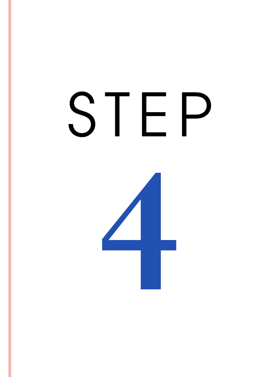 Step 4 with a bold blue numeral and simple text style.
